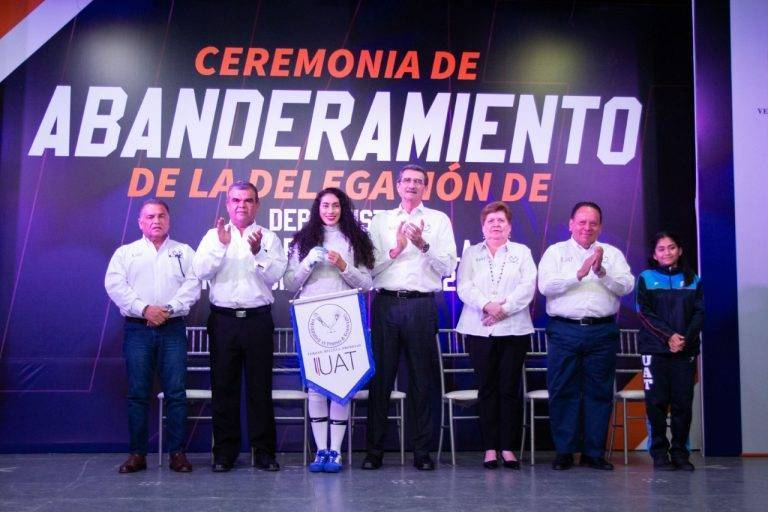 Abandera Rector a deportistas de la UAT rumbo a la Universiada 2019