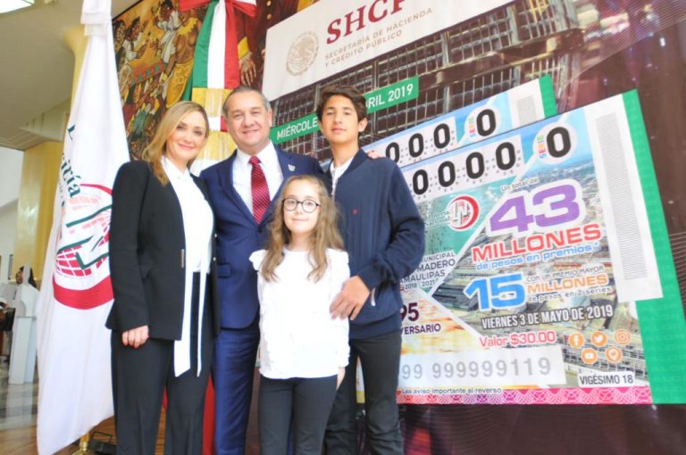 Oseguera ubica a Madero en plano nacional; aparece municipio en billete de loterí­a