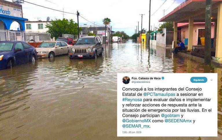 Convoca gobernador a Protección Civil para atender emergencias de Reynosa