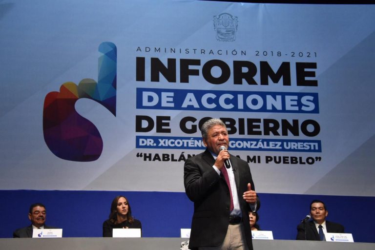 Rinde Xico Primer Informe de Acciones Gobierno.
