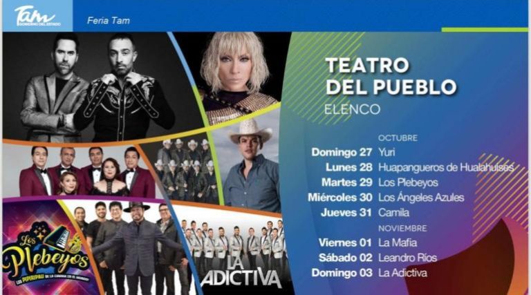 Presentan Cartelera artí­stica de Feria Tamaulipas 2019