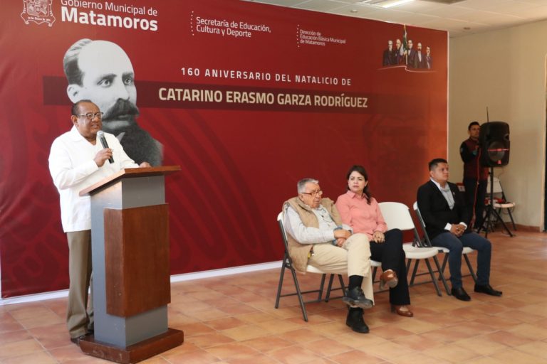 Conmemoran autoridades el CLX natalicio de matamorense Catarino Erasmo Garza