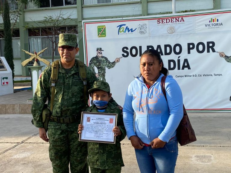 Cumple Alfredito sueño de ser Militar