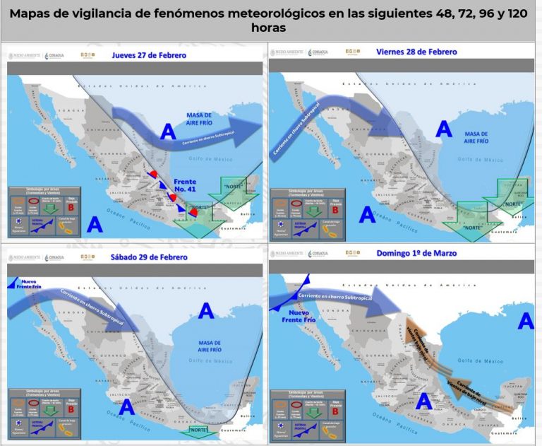 Tendrá frontera norte temperaturas de un dí­gito: PC