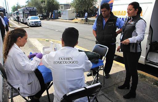 Exámenes toxicológicos a choferes del transporte público