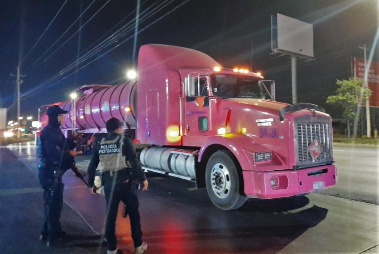 Recuperan en Reynosa pipa y combustible con reporte de robo