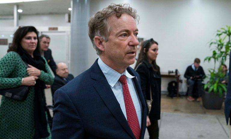 Senador republicano Rand Paul anuncia que dio positivo a coronavirus