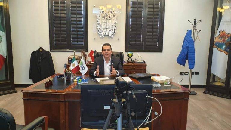 Presidente de NLD Sostiene video conferencia con alcaldes de México