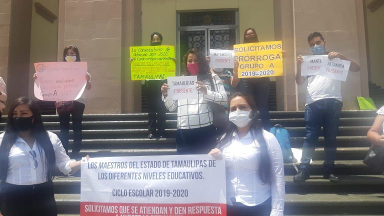 Piden maestros entrega de plazas