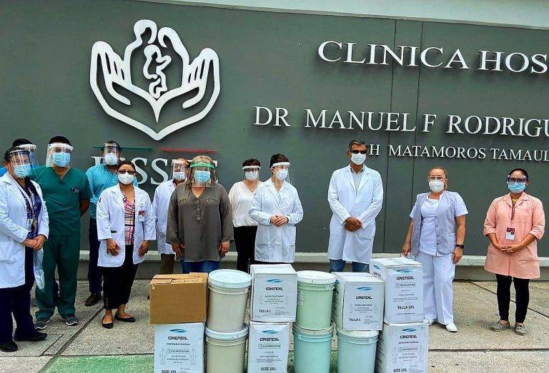 Entregan donativo de insumos médicos al ISSSTE de Matamoros