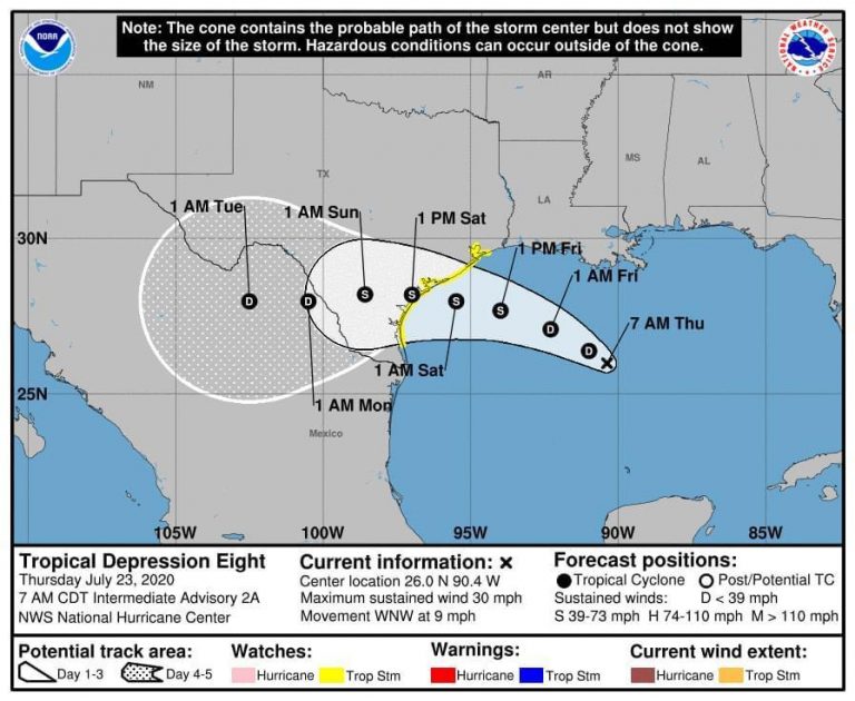 Depresión tropical en el Golfo de México dejará lluvias en la frontera