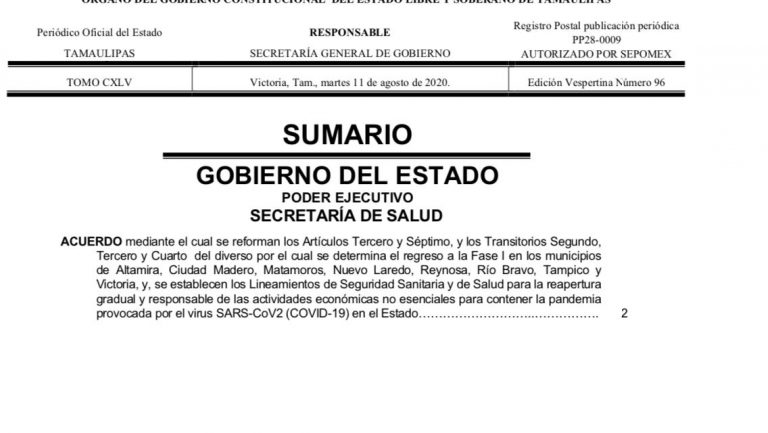 Continúa la Ley Seca en Tamaulipas