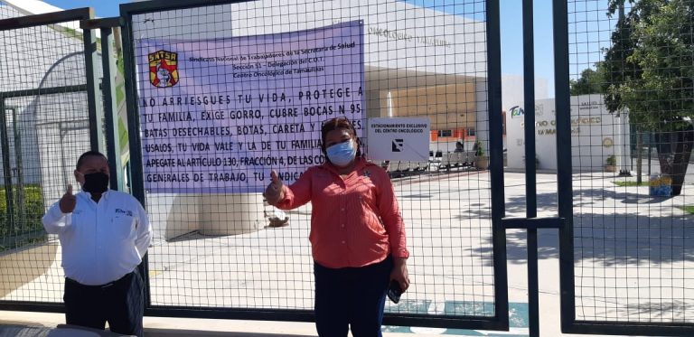 En el Oncológico de Victoria  laboran bajo protesta