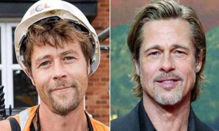 Conoce al famoso ‘albañil’ que es idéntico a Brad Pitt