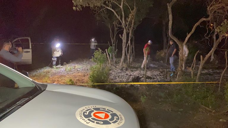 Estela de fuego en Victoria cae en Ejido Lázaro Cardenas