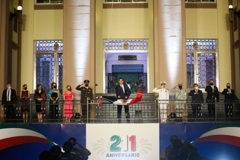 Conmemora Gobernador Francisco Cabeza de Vaca el 211 Aniversario de la Independencia de México
