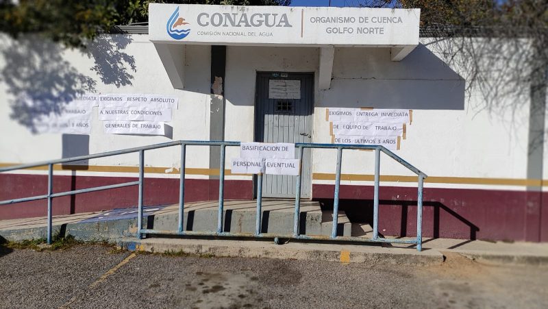 Trabajadores sindicalizados de CONAGUA toman oficinas