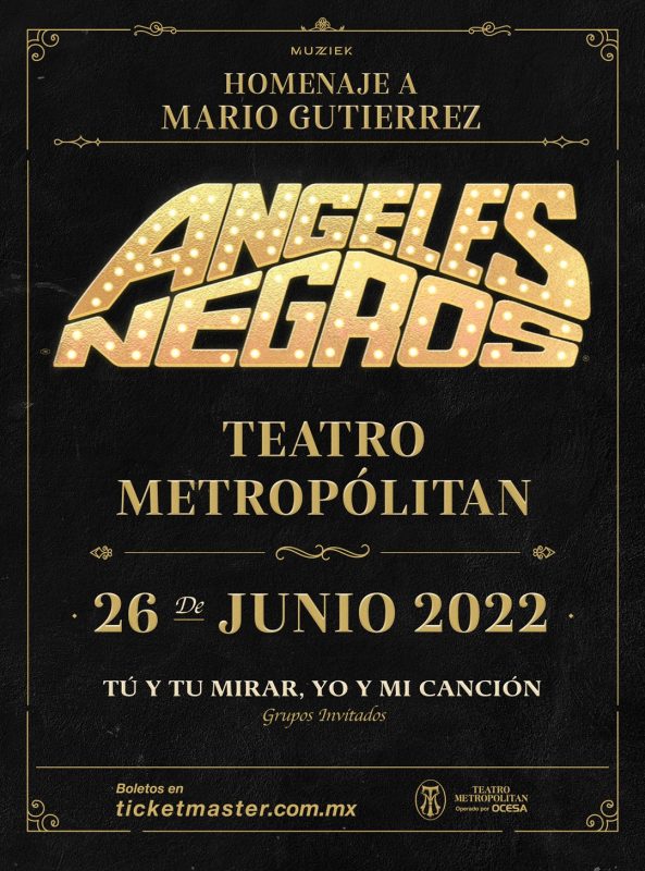 Los Ángeles Negros ofrecerán show en el Teatro Metropolitan con grandes invitados
