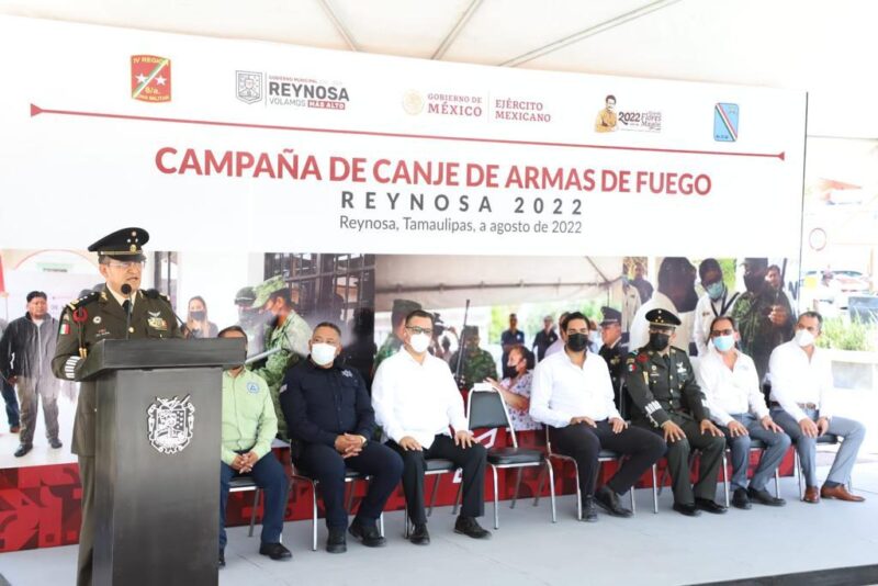 Inauguró Alcalde campaña de Canje de Armas de Fuego, Reynosa 2022