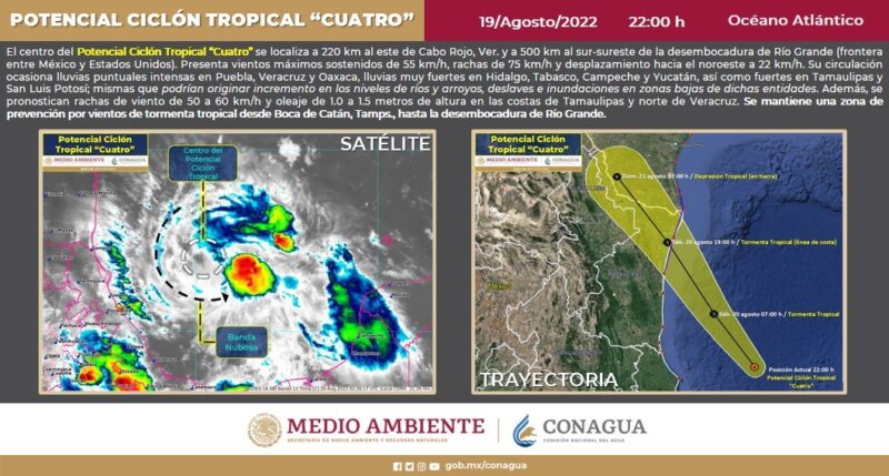 Pronostican lluvias fuertes para Tamaulipas por paso de onda tropical