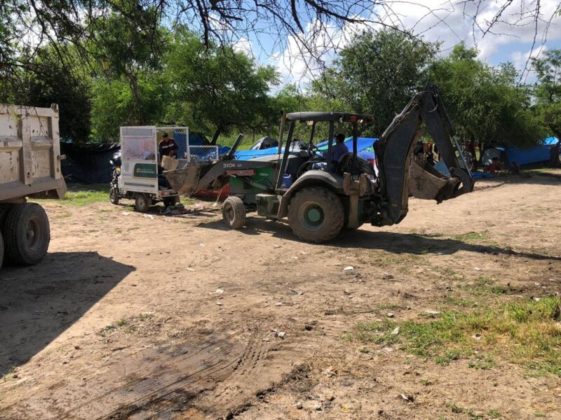 Realiza Gobierno Municipal acciones  de limpieza en bordo del río Bravo