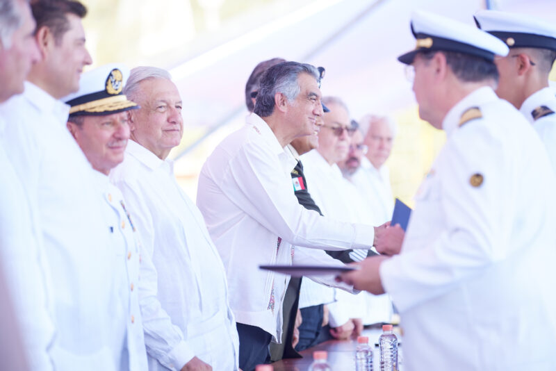 Presidente de México y gobernador de Tamaulipas conmemoran Día de la Marina en Ciudad Madero