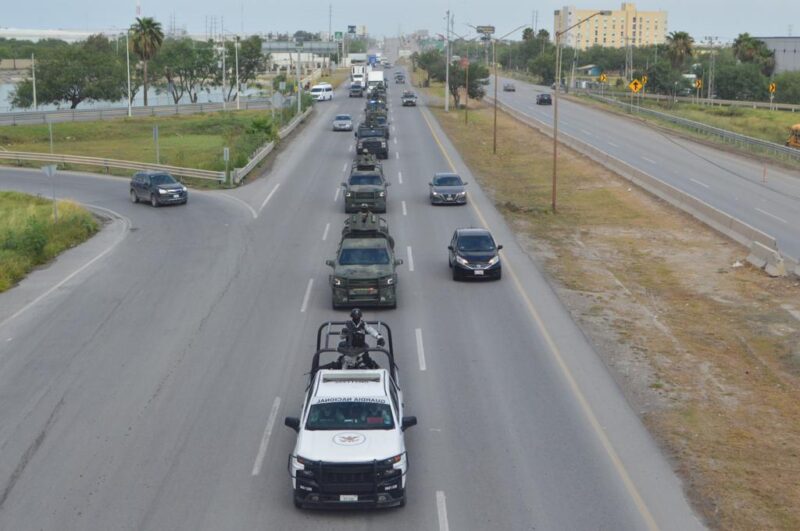 Arriban 300 elementos del Ejército Mexicano para reforzar la Seguridad en Tamaulipas.