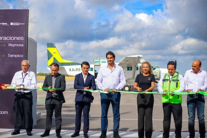 Inauguró Alcalde de Reynosa nueva línea aérea