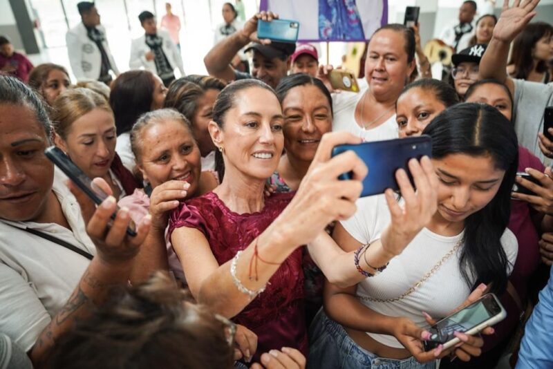 ¡La próxima presidenta será mujer, será mujer!»: así reciben a Claudia Sheinbaum en su llegada a Tamaulipas