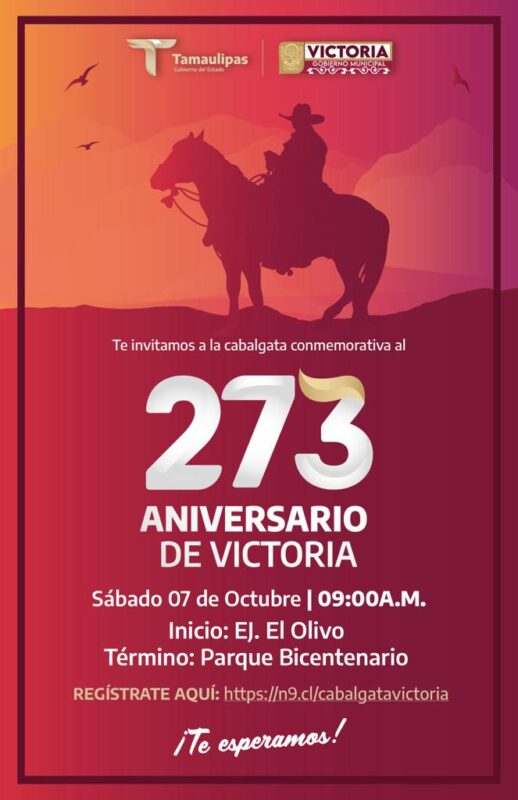 Victoria festejará 273 aniversario con cabalgata
