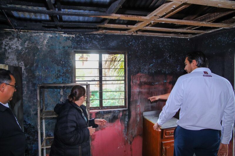 Apoyó Gobierno de Carlos Peña Ortiz a familia por incendio de vivienda