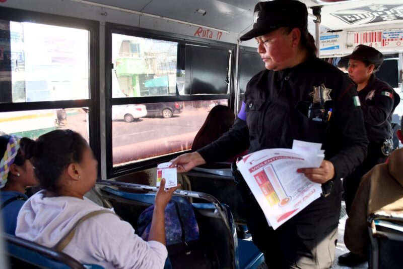Con Operativo “Ruta Segura” Guardia Estatal de Género previene violencia en transporte público