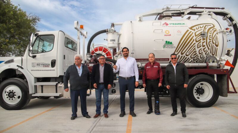 Entregó Alcalde Carlos Peña Ortiz nuevo camión Vactor en Reynosa