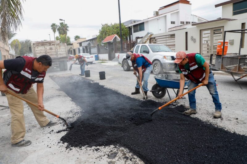 Programa de bacheo del Gobierno Municipal mejora vialidades en Reynosa