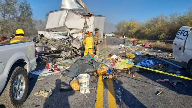 Encontronazo en la carretera Victoria – Monterrey deja 9 personas fallecidas