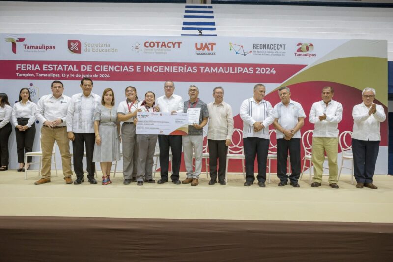 Premian a ganadores de la Feria Estatal de Ciencia e Ingenierías Tamaulipas 2024