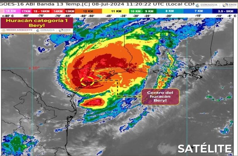 Beryl deja solo lluvias para el noreste de Tamaulipas