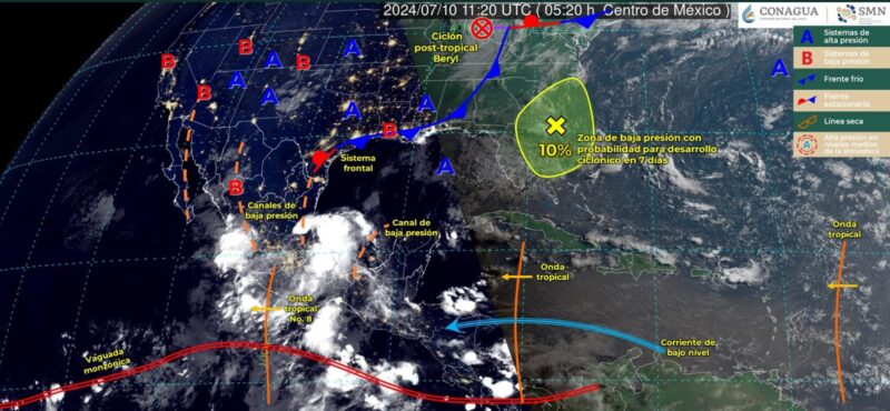 Se pronostican lluvias para el centro y sur de Tamaulipas