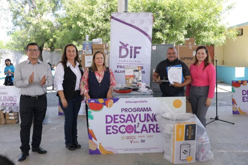 Equipa DIF Tamaulipas a desayunadores escolares y comedores comunitarios del estado