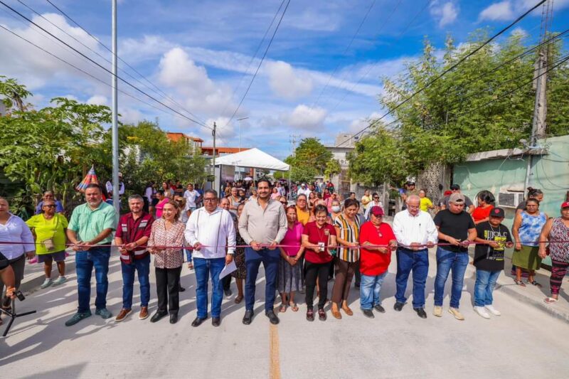 Inauguró Carlos Peña Ortiz pavimentación hidráulica por más de 2 MDP