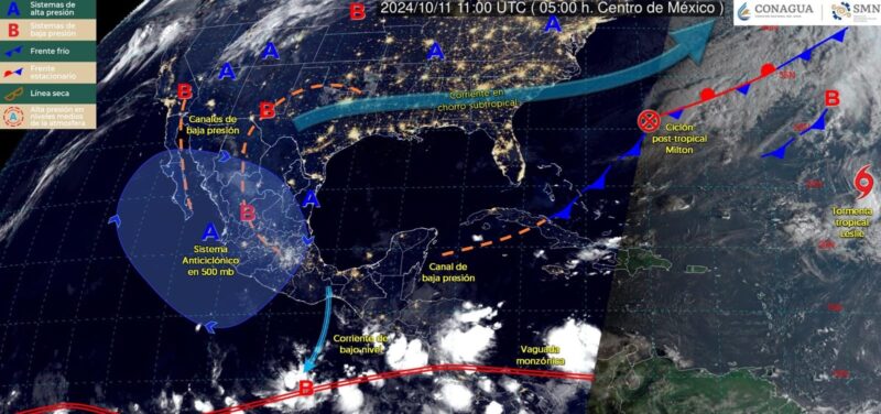 SMN Advierte sobre Lluvias Fuertes en Veracruz, Tabasco y Chiapas