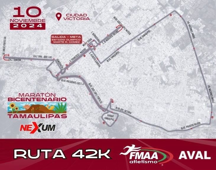 Van más de 600 corredores por la meta del Maratón Bicentenario Tamaulipas