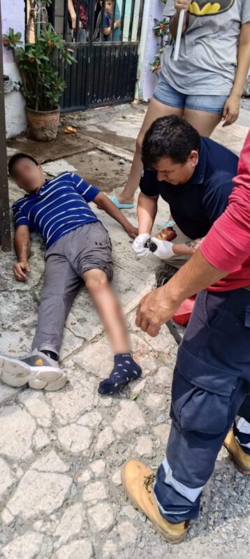 Atienden a peatón mordido por perro en la colonia 7 de Noviembre