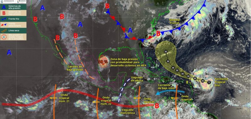 Alerta en Tamaulipas: esperan lluvias de hasta 75 mm por posible ciclón tropical