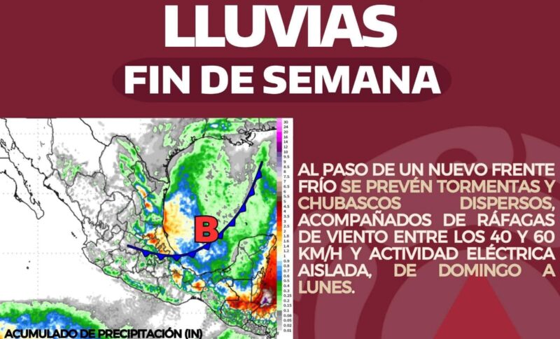 Frente frío traerá lluvias a Tamaulipas