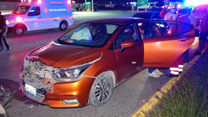 Choque múltiple deja dos lesionados en la carretera a Soto la Marina