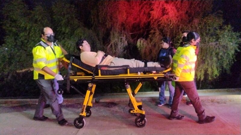 Accidente en Guadalupe Victoria deja repartidor con lesiones graves