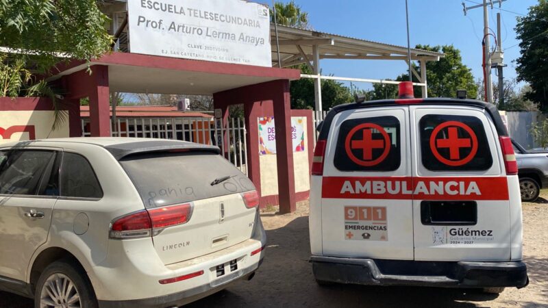 Apuñalan a mujer en telesecundaria de Güémez; agresor huye