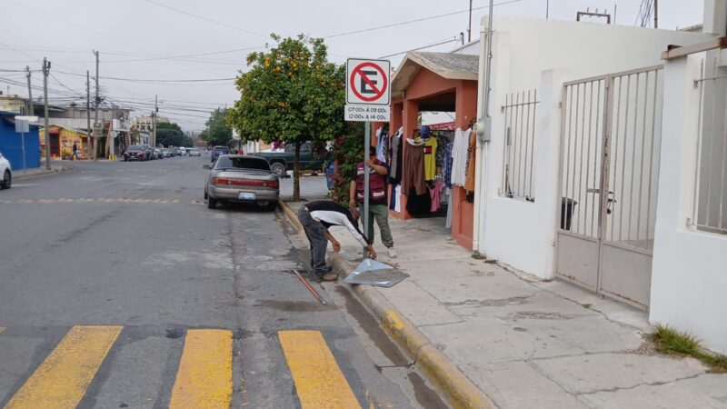 Actualizan señalamientos en zonas escolares de Reynosa