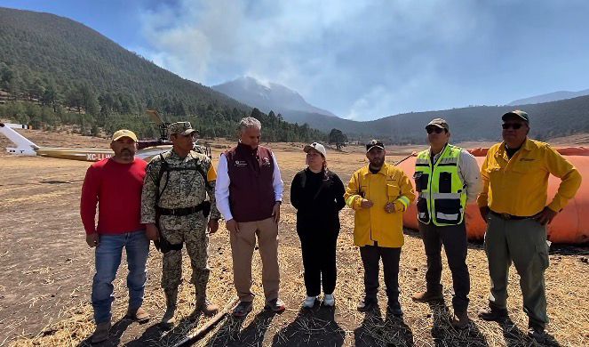 Combaten incendio en Miquihuana con 120 elementos y aeronave